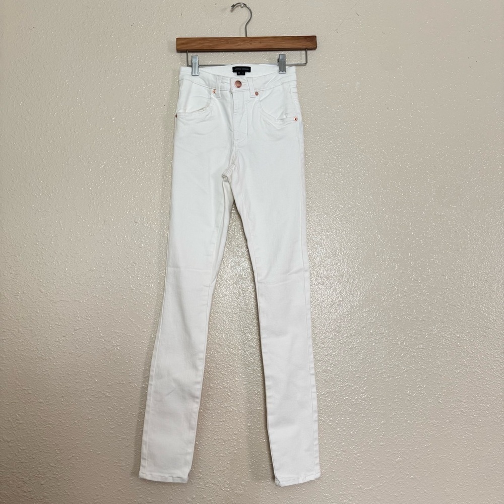 Universal Standard Seine High Rise Skinny White Jeans Sz 00
